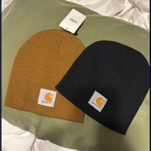 Carhartt Black and Brown Beanie Duo
